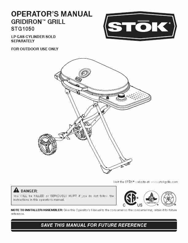 Stok Gridiron Portable Gas Grill Manual_pdf